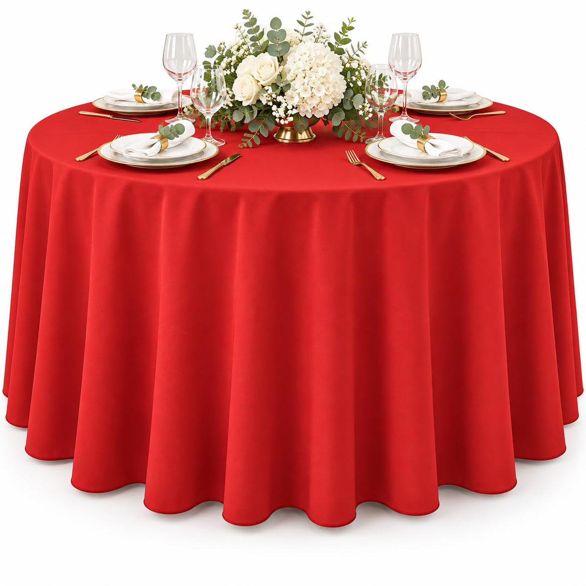 AK TRADING CO. 60 x 102-Inch Rectangular Polyester Tablecloth - Made in USA - Wrinkle-Resistant, Flame Retardant, Durable Party Table Cover, Banquet Tablecloth, Wedding Table Cover - Light Blue