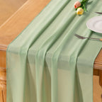 Ivory White Chiffon Table Runner Fall Boho Wedding Birthday Party Decor