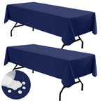 homing Rectangle Black Vinyl Waterproof Tablecloth with Flannel Backed