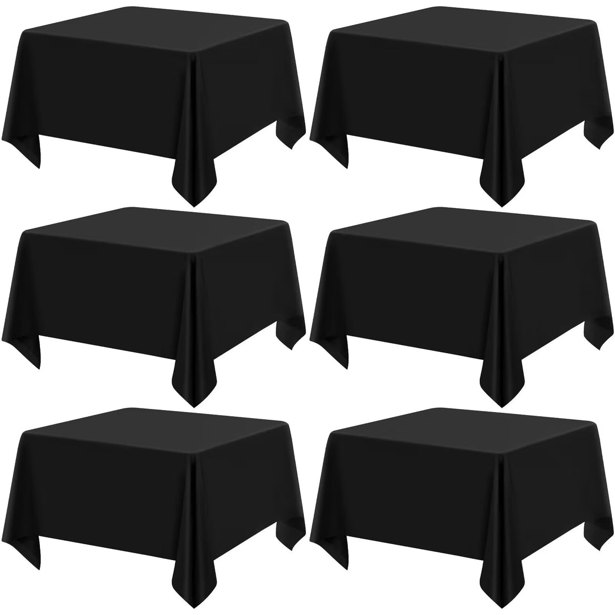 10 Packs 120 Inch Hot Pink Round Polyester Tablecloths