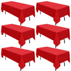 10 Packs 120 Inch Hot Pink Round Polyester Tablecloths