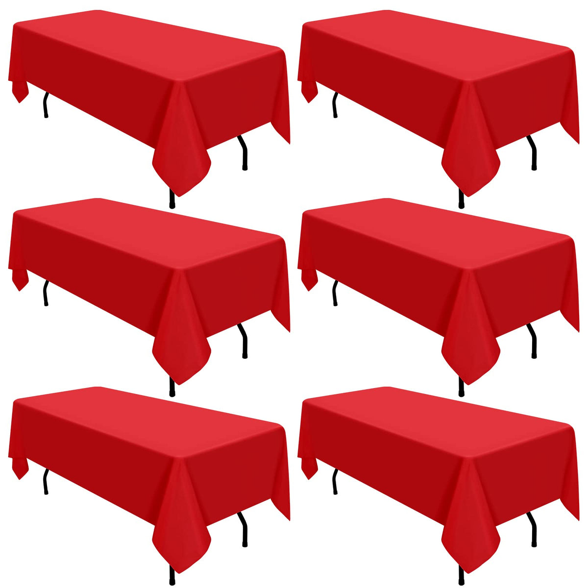 10 Packs 120 Inch Hot Pink Round Polyester Tablecloths