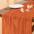 Blue Cheesecloth Table Runner Fall Boho Wedding Birthday Party Home Decor