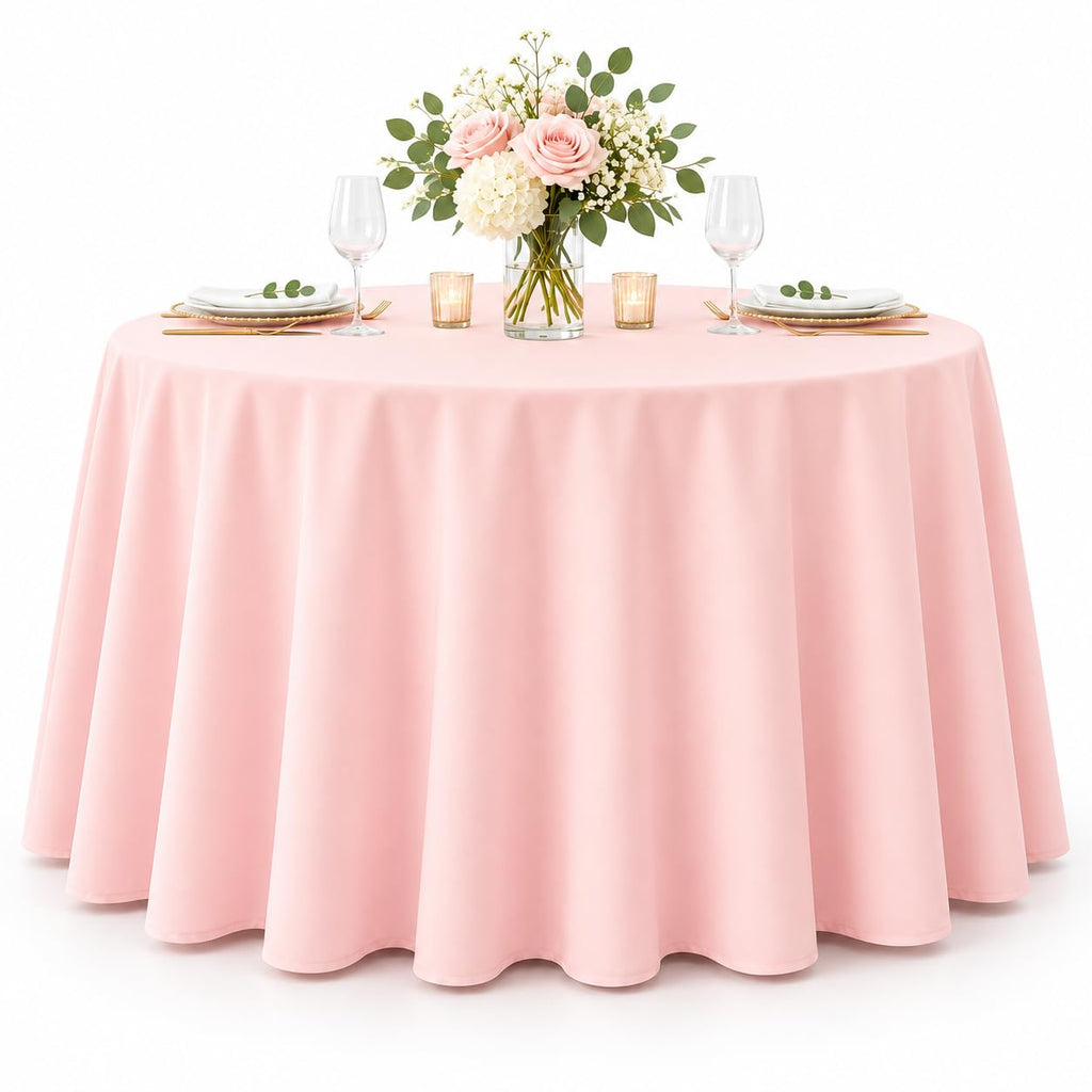 AK TRADING CO. 60 x 102-Inch Rectangular Polyester Tablecloth - Made in USA - Wrinkle-Resistant, Flame Retardant, Durable Party Table Cover, Banquet Tablecloth, Wedding Table Cover - Light Blue