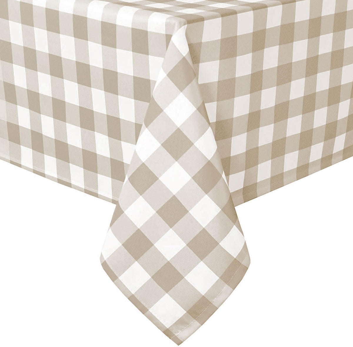 Hiasan Buffalo Plaid Tablecloth, 2 Pack, 60 x 84 inch, Black and White
