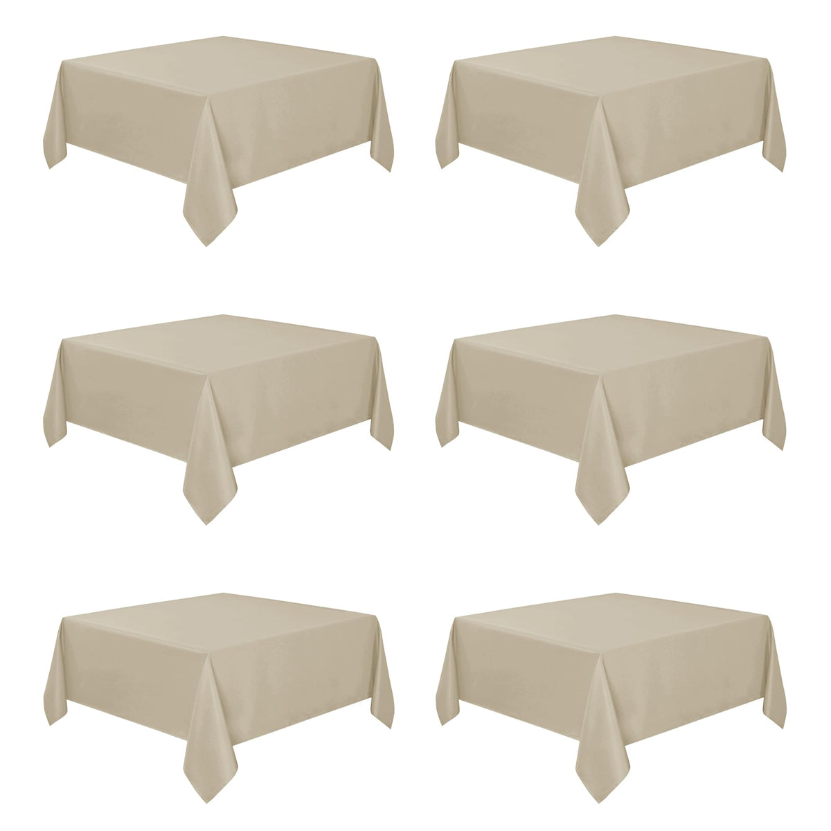 Fitable 6 Pack White Table Cloths 70x120 Inch for 6-8 Ft Rectangle Tables