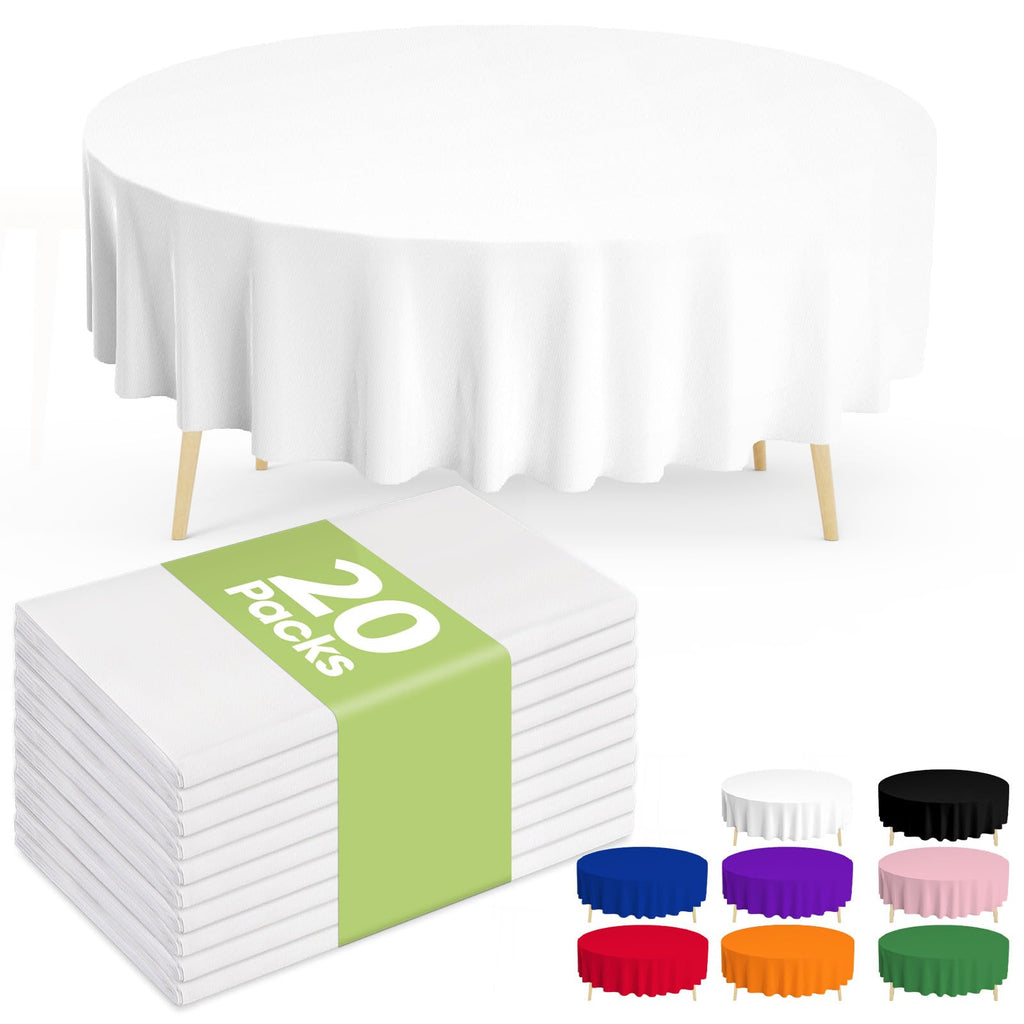 Pureegg 20 Pack Sage Green Disposable Plastic Tablecloth 54x108 Inch