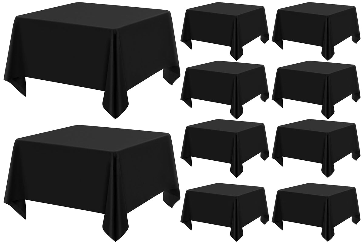 10 Packs 120 Inch Hot Pink Round Polyester Tablecloths