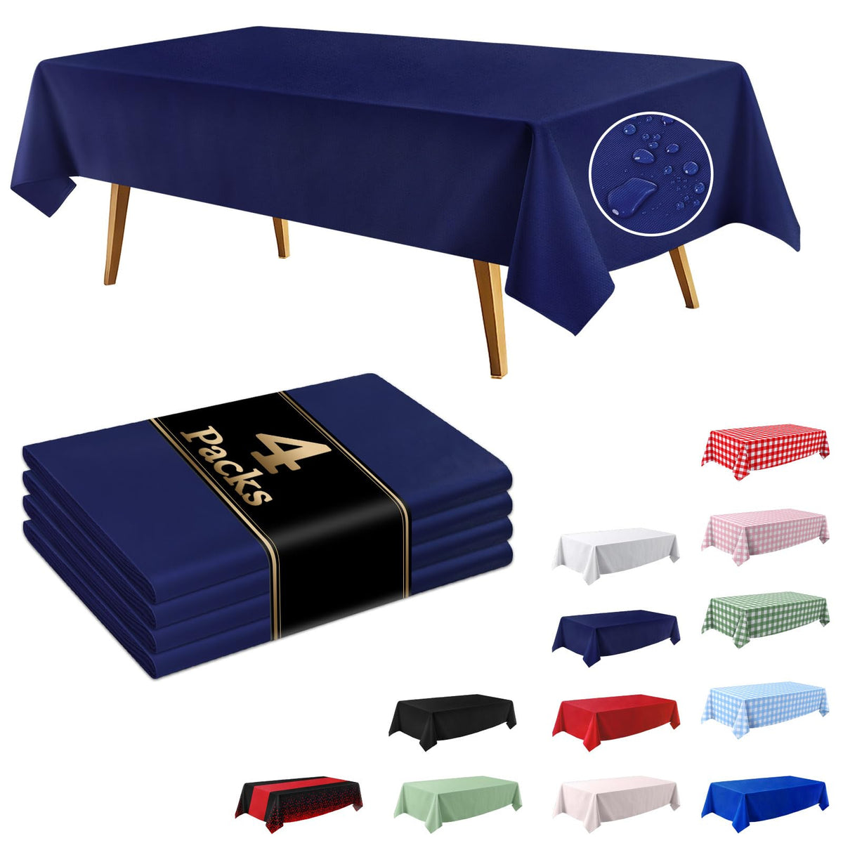 10 Pack Light Pink Disposable Tablecloth, Leakproof & Sturdy Table Cloth