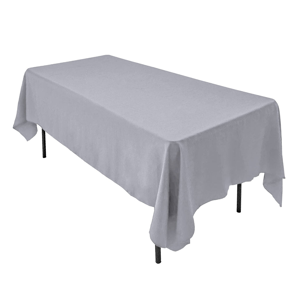 AK TRADING CO. 60 x 102-Inch Rectangular Polyester Tablecloth - Made in USA - Wrinkle-Resistant, Flame Retardant, Durable Party Table Cover, Banquet Tablecloth, Wedding Table Cover - Light Blue