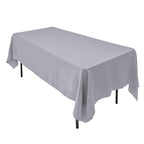 AK TRADING CO. 60 x 102-Inch Rectangular Polyester Tablecloth - Made in USA - Wrinkle-Resistant, Flame Retardant, Durable Party Table Cover, Banquet Tablecloth, Wedding Table Cover - Light Blue