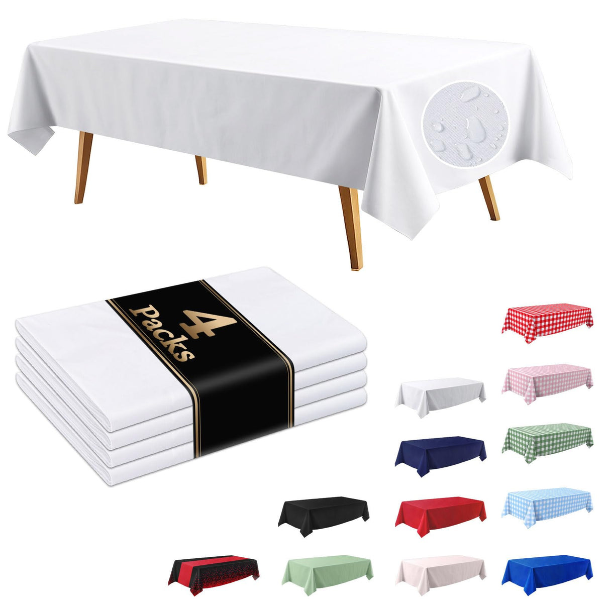 10 Pack Light Pink Disposable Tablecloth, Leakproof & Sturdy Table Cloth