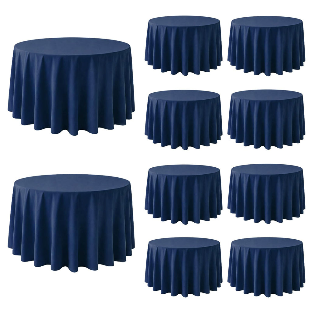 10 Pack Black Tablecloths 60 x 126 Inch for 8 Foot Rectangle Tables