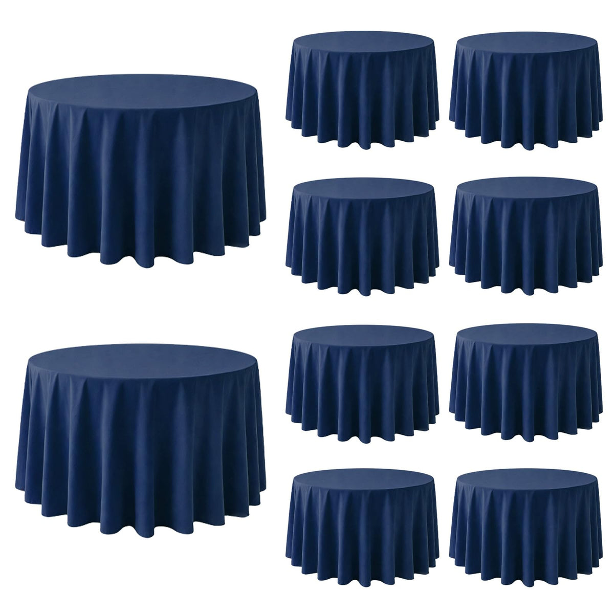 10 Pack Black Tablecloths 60 x 126 Inch for 8 Foot Rectangle Tables