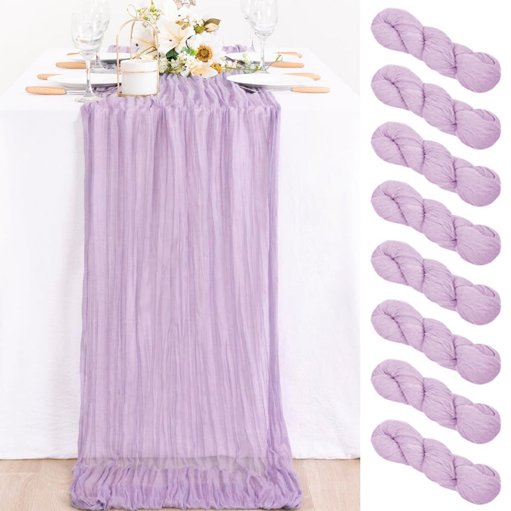 Ivory Cheesecloth Table Runner Farmhouse Fall Table Runner 10ft, 12 Pack