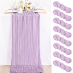 Ivory Cheesecloth Table Runner Farmhouse Fall Table Runner 10ft, 12 Pack