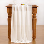 Ivory White Chiffon Table Runner Fall Boho Wedding Birthday Party Decor