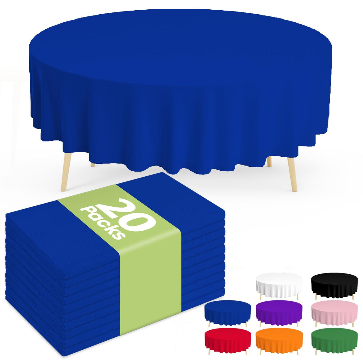 Pureegg 20 Pack Purple Disposable Plastic Tablecloth 54x108 Inch