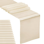 10-Pack Satin Table Runner Light Gold 12 x 108 inches Long, Table Runners for Wedding, Birthday Parties, Banquets Decorations（10 Pack, 12x108 Inch, Light Gold）