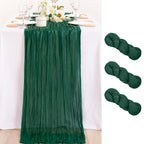 Ivory Cheesecloth Table Runner Farmhouse Fall Table Runner 10ft, 12 Pack