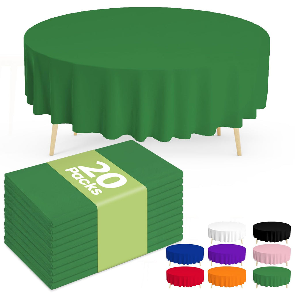 Pureegg 20 Pack Sage Green Disposable Plastic Tablecloth 54x108 Inch
