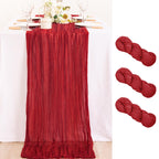 Ivory Cheesecloth Table Runner Farmhouse Fall Table Runner 10ft, 12 Pack