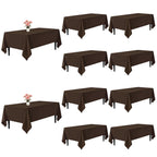 10 Pack Black Tablecloths 60 x 126 Inch for 8 Foot Rectangle Tables