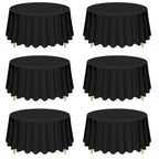 10 Pack Navy Blue Round Tablecloths 90 Inch, Polyester Round Table Cloth Circle Bulk Linen Washable Table Cloth Stain and Wrinkle Resistant Circle Table Cover for Wedding Party Dining Banquet