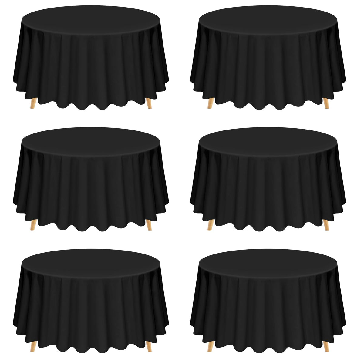 10 Pack Navy Blue Round Tablecloths 90 Inch, Polyester Round Table Cloth Circle Bulk Linen Washable Table Cloth Stain and Wrinkle Resistant Circle Table Cover for Wedding Party Dining Banquet