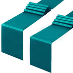 Horbaunal 12 Pack Sage Green Satin Table Runner 12 x 108 Inch