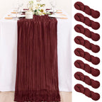Ivory Cheesecloth Table Runner Farmhouse Fall Table Runner 10ft, 12 Pack