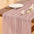 Blue Cheesecloth Table Runner Fall Boho Wedding Birthday Party Home Decor
