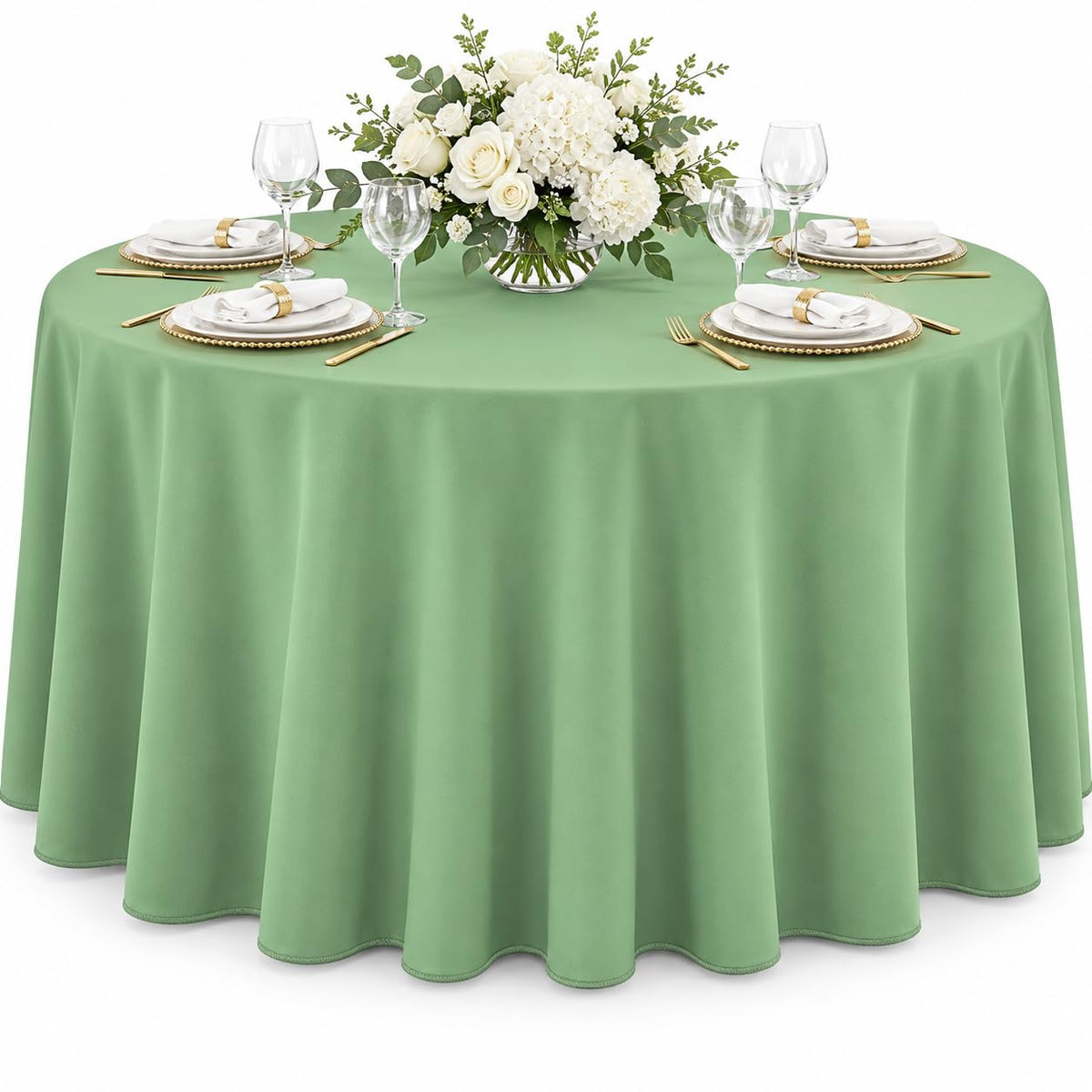 AK TRADING CO. 60 x 102-Inch Rectangular Polyester Tablecloth - Made in USA - Wrinkle-Resistant, Flame Retardant, Durable Party Table Cover, Banquet Tablecloth, Wedding Table Cover - Light Blue