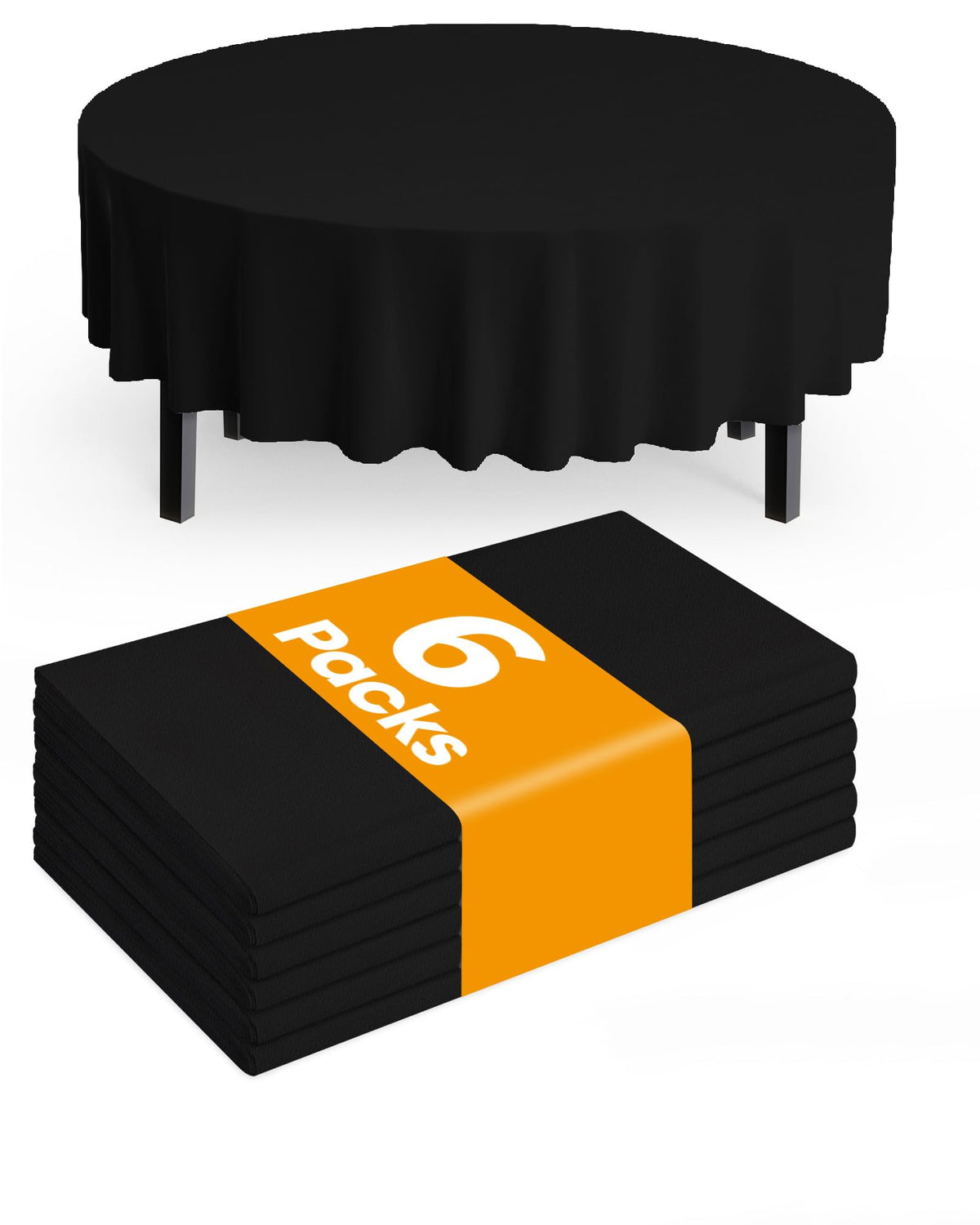 Pureegg Thanksgiving Tablecloths 6 Pack, 54 x 108 Inch, Pumpkin Harvest