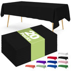 Pureegg 20 Pack Sage Green Disposable Plastic Tablecloth 54x108 Inch