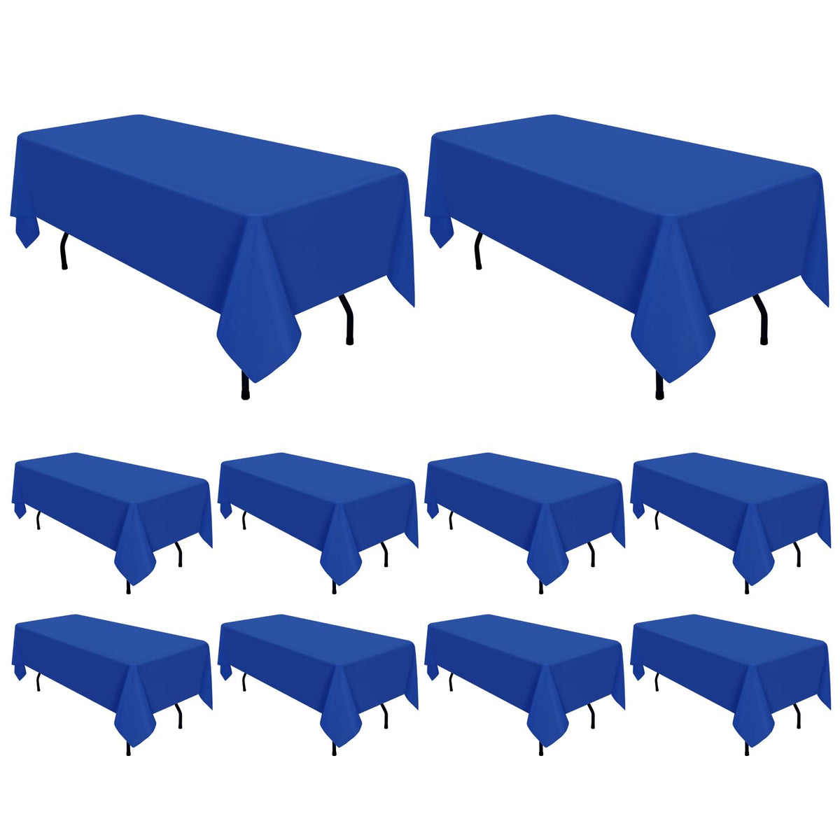 10 Packs 120 Inch Hot Pink Round Polyester Tablecloths