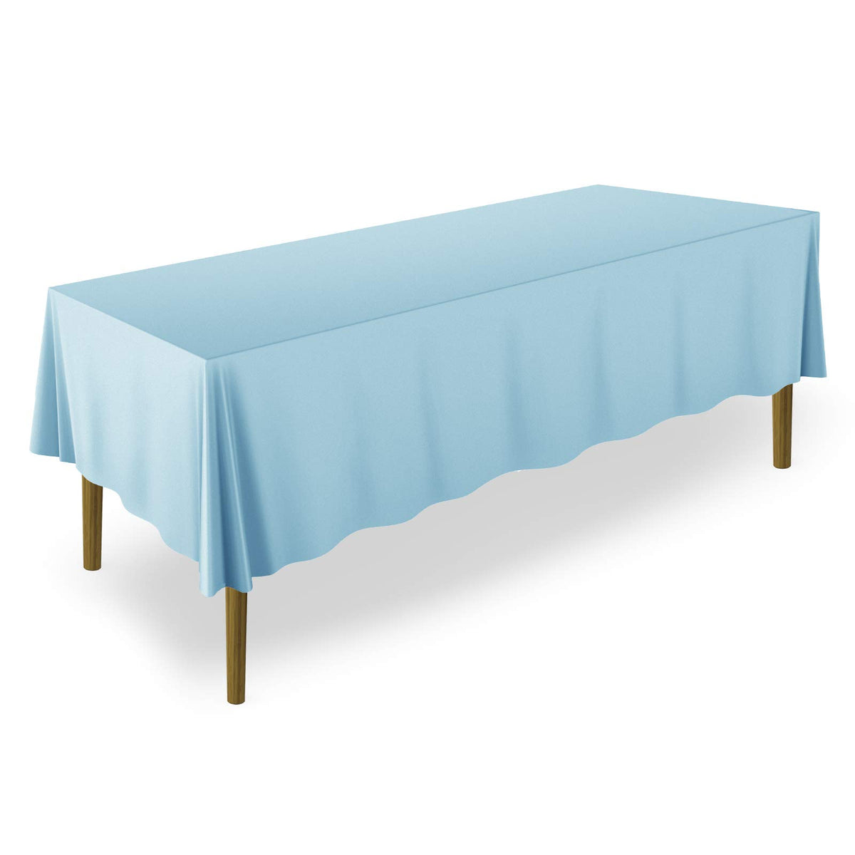 Lann's Linens 90 x 132 Inch Rectangular Tablecloth, Washable Polyester Fabric Table Cloth for Dining Tables, Parties, Restaurants, Weddings - Beige