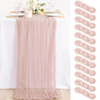 Ivory Cheesecloth Table Runner Farmhouse Fall Table Runner 10ft, 12 Pack