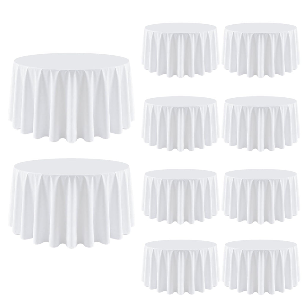 10 Pack Black Tablecloths 60 x 126 Inch for 8 Foot Rectangle Tables