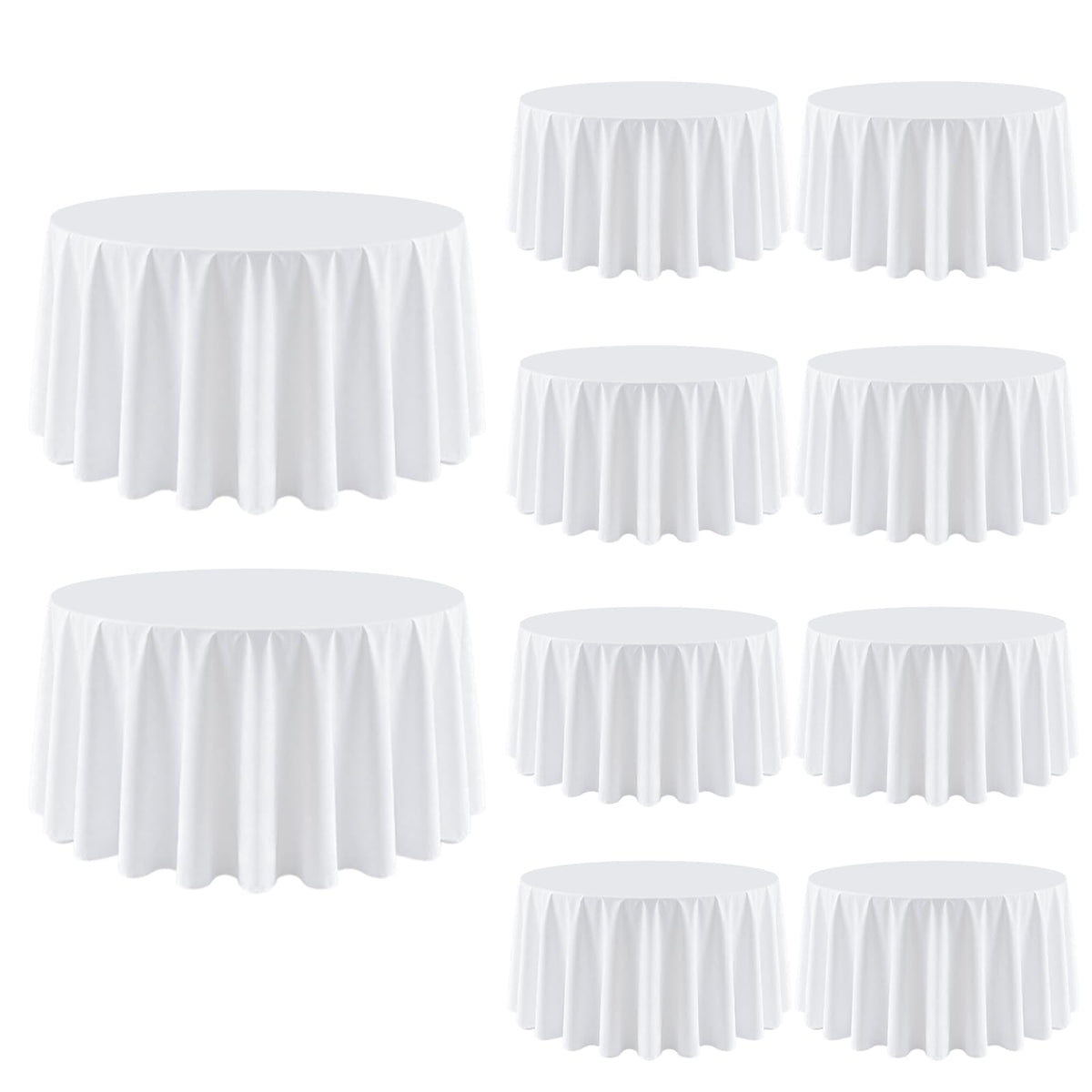 10 Pack Black Tablecloths 60 x 126 Inch for 8 Foot Rectangle Tables
