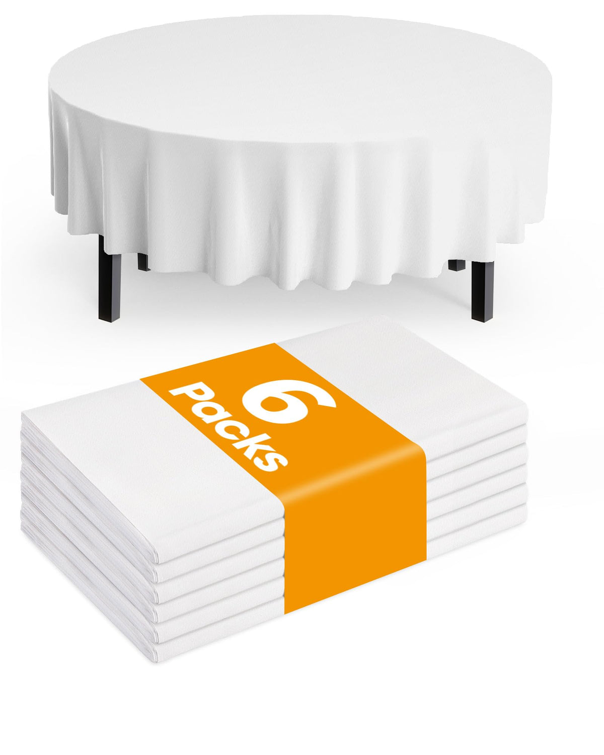 Pureegg Thanksgiving Tablecloths 6 Pack, 54 x 108 Inch, Pumpkin Harvest