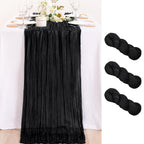 Ivory Cheesecloth Table Runner Farmhouse Fall Table Runner 10ft, 12 Pack