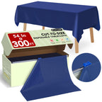 RowinsyDD 54 in X 300 FT Red Plastic Table Cover Roll with Slide Cutter