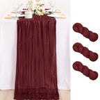 Ivory Cheesecloth Table Runner Farmhouse Fall Table Runner 10ft, 12 Pack