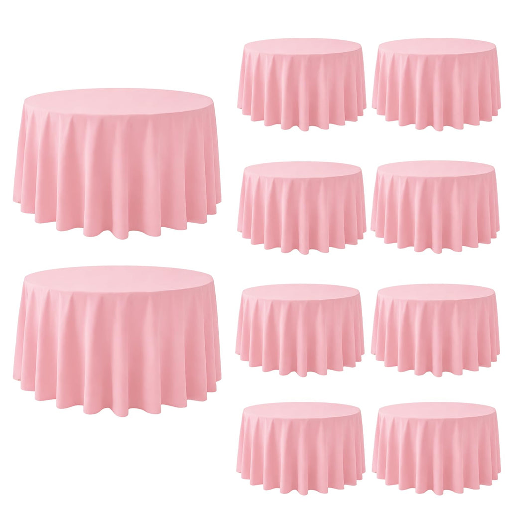 10 Pack Black Tablecloths 60 x 126 Inch for 8 Foot Rectangle Tables