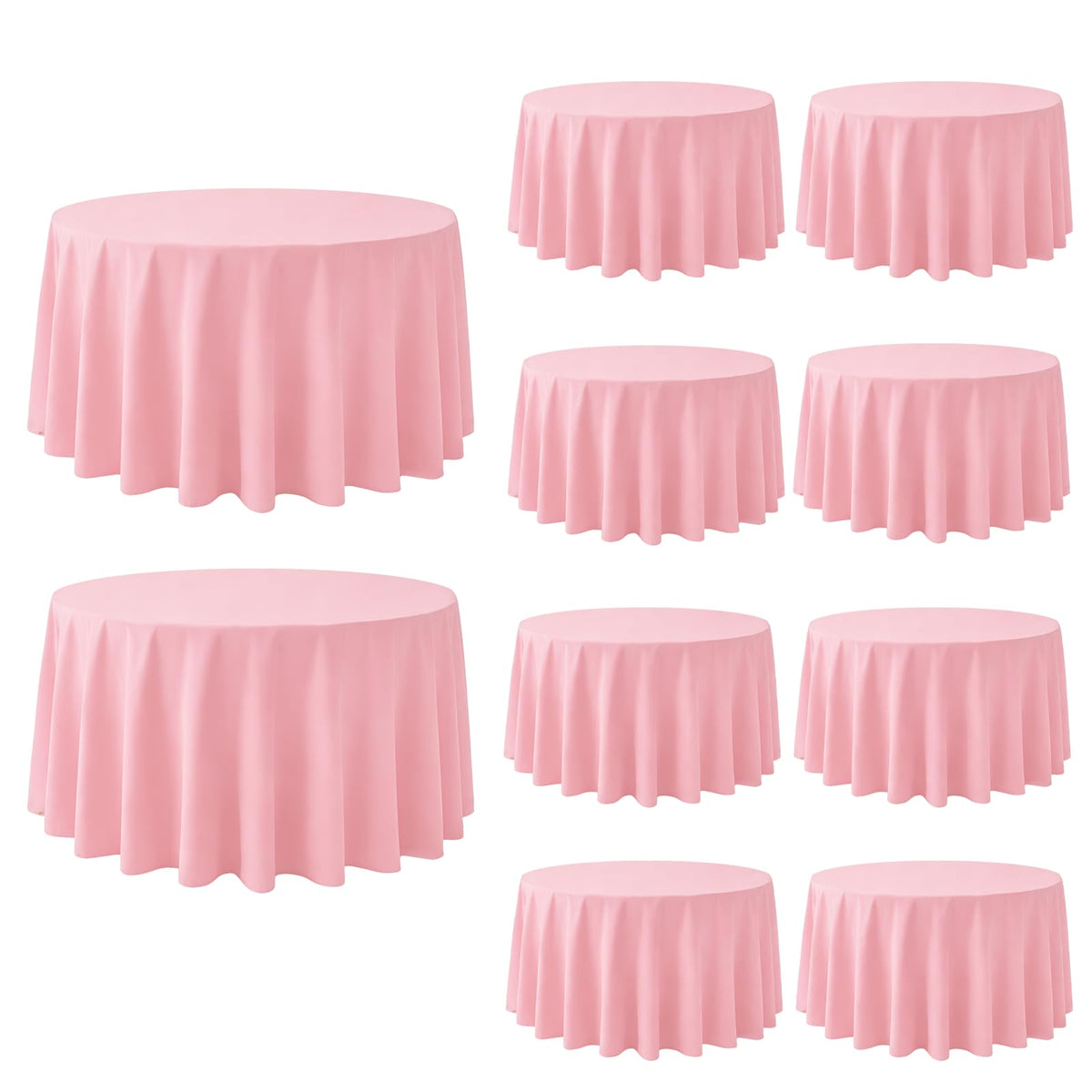 10 Pack Black Tablecloths 60 x 126 Inch for 8 Foot Rectangle Tables