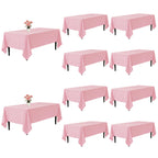 10 Pack Black Tablecloths 60 x 126 Inch for 8 Foot Rectangle Tables
