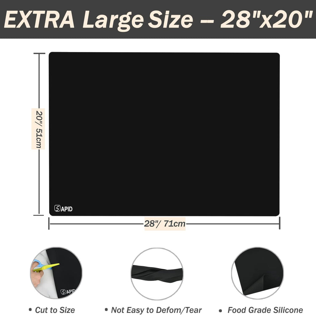 1.5MM Extra Thick Placemats Large Silicone Mat Heat Resistant Table Mat