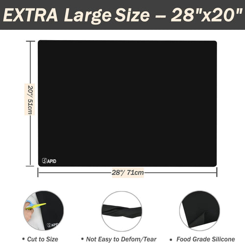 1.5MM Extra Thick Placemats Large Silicone Mat Heat Resistant Table Mat