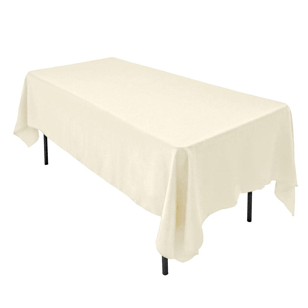 AK TRADING CO. 60 x 102-Inch Rectangular Polyester Tablecloth - Made in USA - Wrinkle-Resistant, Flame Retardant, Durable Party Table Cover, Banquet Tablecloth, Wedding Table Cover - Light Blue